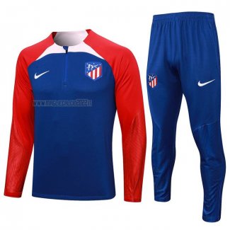 Tuta da Track de Felpa del Atletico Madrid 2023-2024 Blu