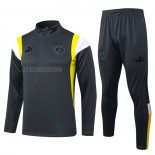 Tuta da Track de Felpa del Borussia Dortmund 2023-2024 Grigio