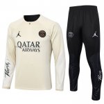 Tuta da Track de Felpa del Paris Saint-Germain Bambino 2023-2024 Beige
