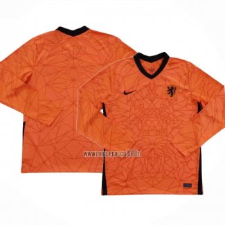 Maglia Paises Bajos Home Manica Lunga 2020-2021