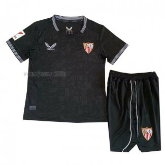 Maglia Sevilla Portiere Bambino 2023-2024 Nero