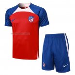 Tuta da Track del Atletico Madrid Manga Corta 2023-2024 Rosso - Pantalon Corto