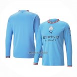 Maglia Manchester City Home Manica Lunga 2022-2023