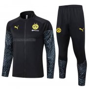 Tuta da Track de Giacca del Borussia Dortmund 2023-2024 Nero