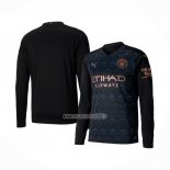 Maglia Manchester City Away Manica Lunga 2020-2021