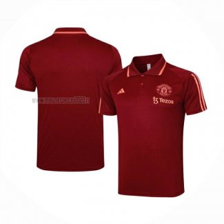 Maglia Polo del Manchester United 2023-2024 Rosso