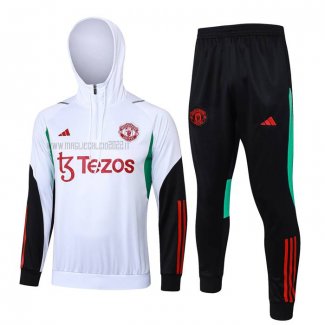 Tuta da Track de Felpa del Manchester United Bambino 2023-2024 Blanco