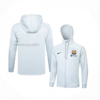 Giacca con Cappuccio del Barcellona 2023-2024 Blanco