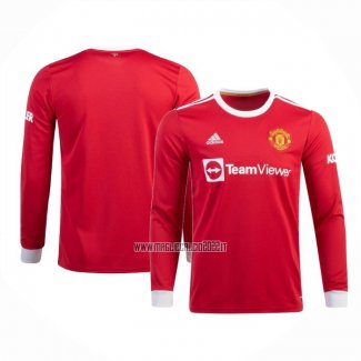Maglia Manchester United Home Manica Lunga 2021-2022