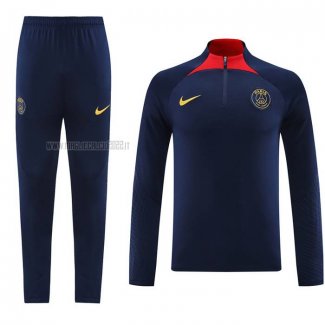 Tuta da Track de Felpa del Paris Saint-Germain 2023-2024 Blu