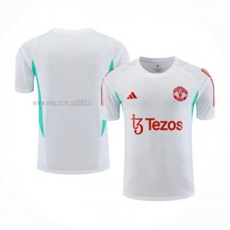 Maglia de Allenamento Manchester United 2023-2024 Blanco