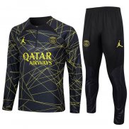 Tuta da Track de Felpa del Paris Saint-Germain Jordan 2023-2024 Nero