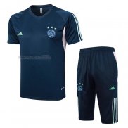 Tuta da Track del Ajax Manga Corta 2023-2024 Blu - Pantalon Corto