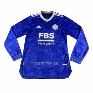 Maglia Leicester City Home Manica Lunga 2021-2022
