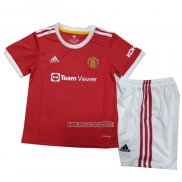 Maglia Manchester United Home Bambino 2021-2022