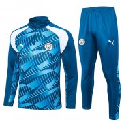 Tuta da Track de Felpa del Manchester City Bambino 2023-2024 Blu