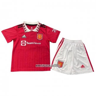 Maglia Manchester United Home Bambino 2022-2023