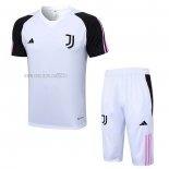 Tuta da Track del Juventus Manga Corta 2023-2024 Blanco - Pantalon Corto