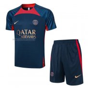 Tuta da Track del Paris Saint-Germain Manga Corta 2023-2024 Blu - Pantalon Corto