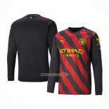 Maglia Manchester City Away Manica Lunga 2022-2023
