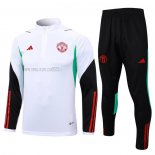 Tuta da Track de Felpa del Manchester United 2023-2024 Blanco