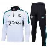 Tuta da Track de Felpa del Manchester United Bambino 2023-2024 Blanco