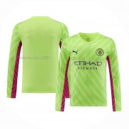 Maglia Manchester City Portiere Manica Lunga 2023-2024 Verde