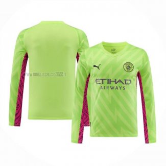 Maglia Manchester City Portiere Manica Lunga 2023-2024 Verde