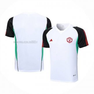 Maglia de Allenamento Manchester United 2023-2024 Blanco y Nero