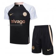 Tuta da Track del Chelsea Manga Corta 2023-2024 Nero - Pantalon Corto