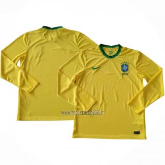 Maglia Brasile Home Manica Lunga 2020-2021