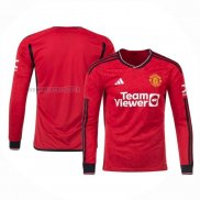 Maglia Manchester United Home Manica Lunga 2023-2024