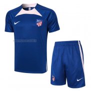 Tuta da Track del Atletico Madrid Manga Corta 2023-2024 Blu - Pantalon Corto