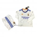 Maglia Real Madrid Home Manica Lunga Bambino 2021-2022