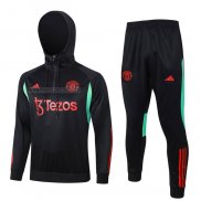 Tuta da Track de Felpa del Manchester United 2023-2024 Nero y Rosso