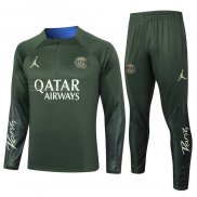 Tuta da Track de Felpa del Paris Saint-Germain Jordan 2023-2024 Verde