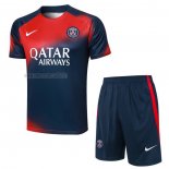 Tuta da Track del Paris Saint-Germain Manga Corta 2023-2024 Rosso y Blu - Pantalon Corto