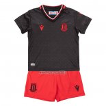 Maglia Stoke City Away Bambino 2022-2023 Negro