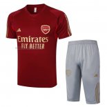 Tuta da Track del Arsenal Manga Corta 2023-2024 Rosso - Pantalon Corto