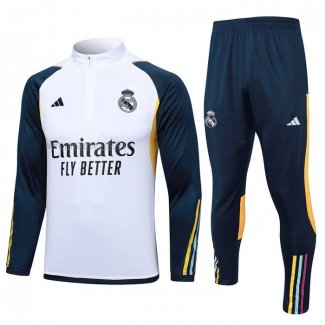 Tuta da Track de Felpa del Real Madrid Bambino 2023-2024 Blanco