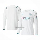 Maglia Manchester City Away Manica Lunga 2021-2022