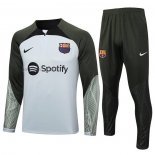 Tuta da Track de Felpa del FC Barcellona 2023-2024 Grigio