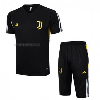 Tuta da Track del Juventus Manga Corta 2023-2024 Nero - Pantalon Corto