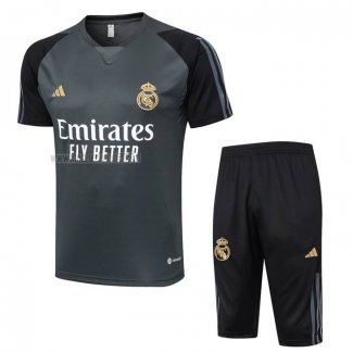 Tuta da Track del Real Madrid Manga Corta 2023-2024 Verde - Pantalon Corto